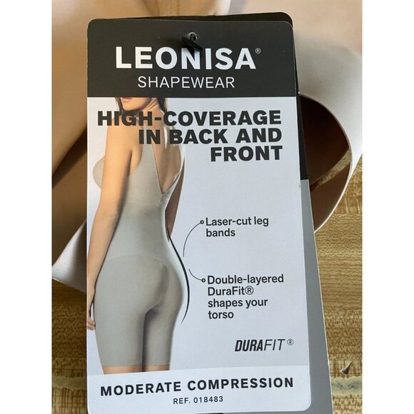 NWT Leonisa Women's Beige Undetectable Step-In Mid-Thigh Body Shaper Size L 3175 - Picture 8 of 12